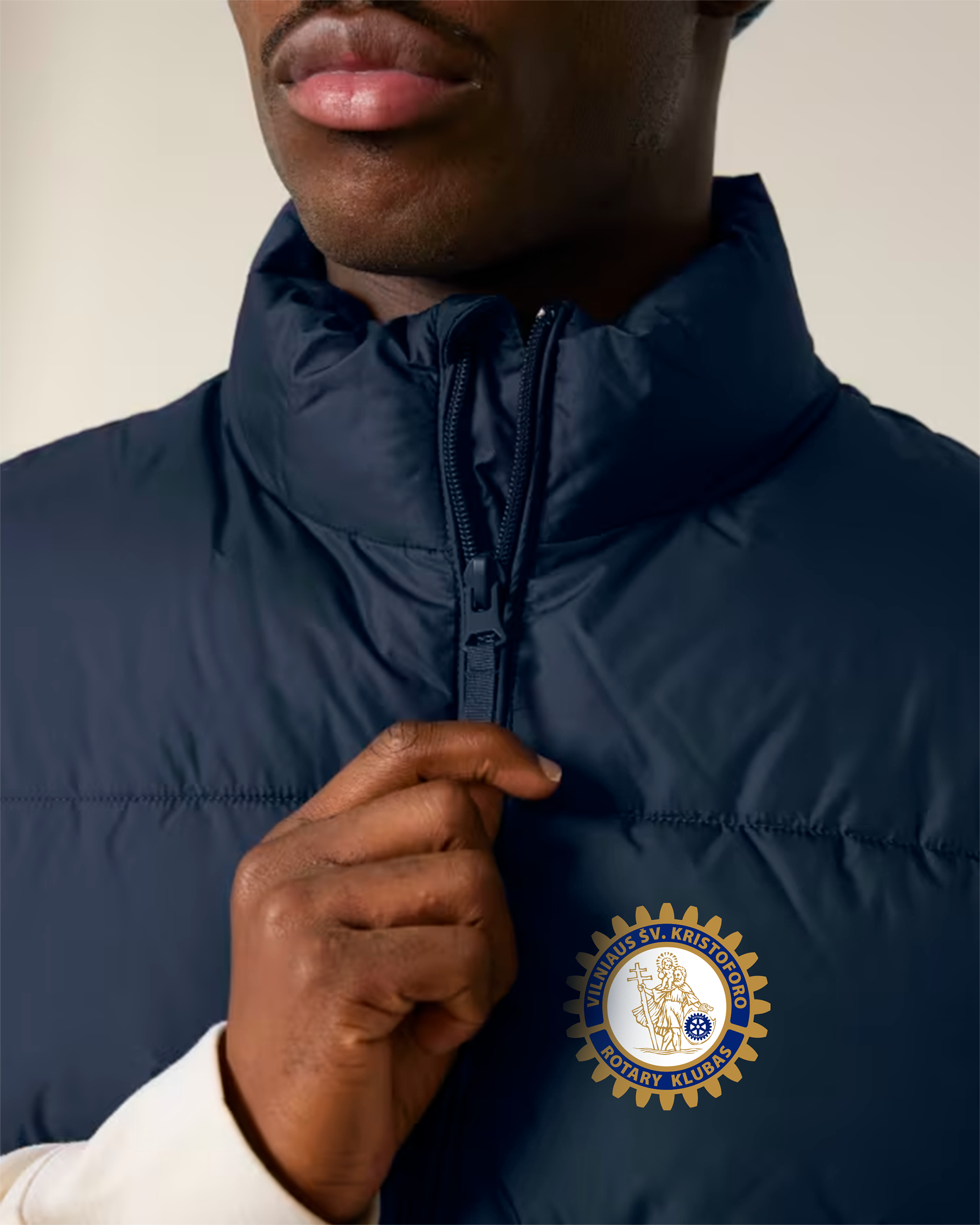 Unisex vest (Puffer gilet) "Vilniaus Šv. Kristoforo Rotary" - Image 2