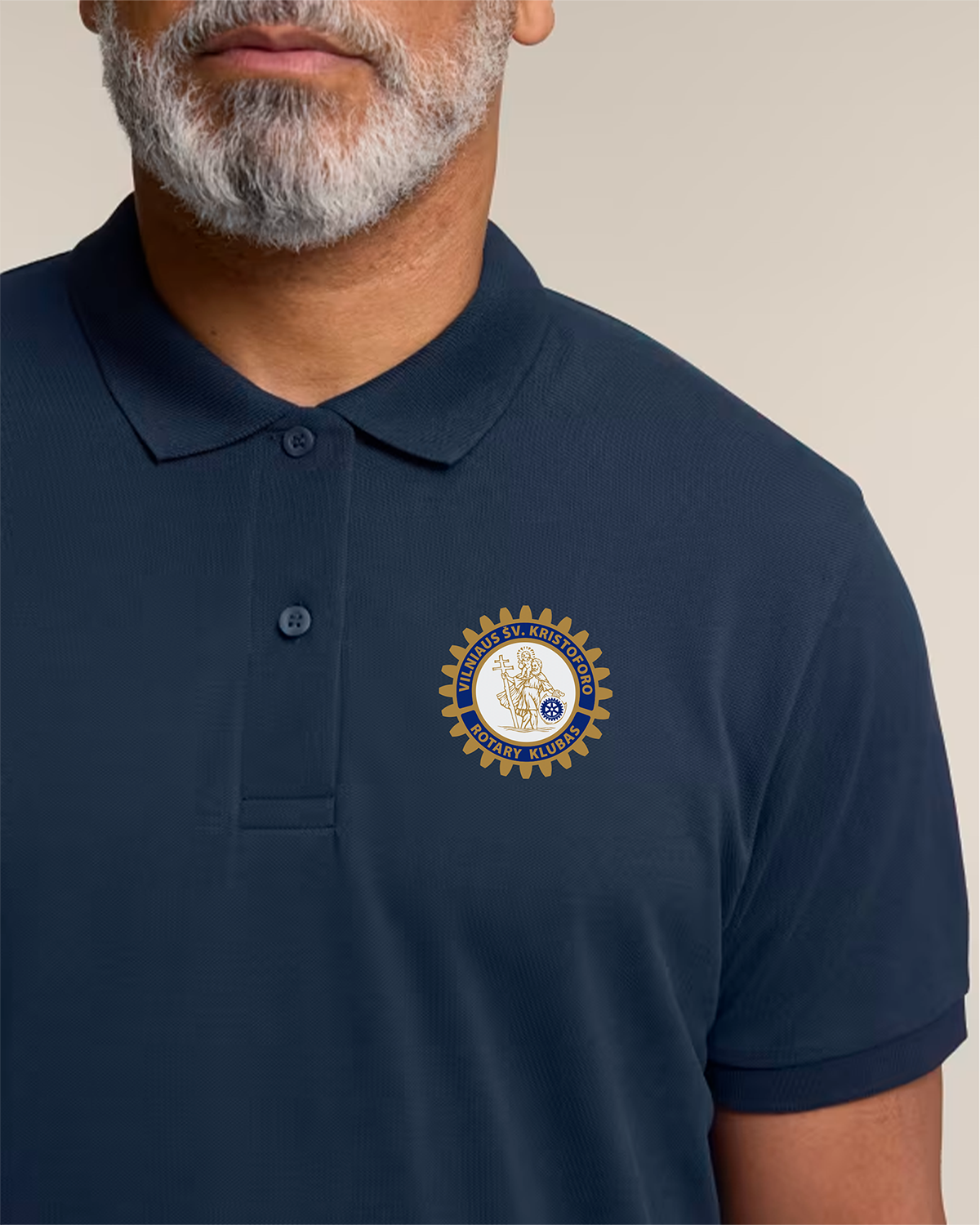UNISEX Fitted Polo T-Shirt (Stanley Coaster 2.0) “Vilniaus Šv. Kristoforo Rotary” - Image 5