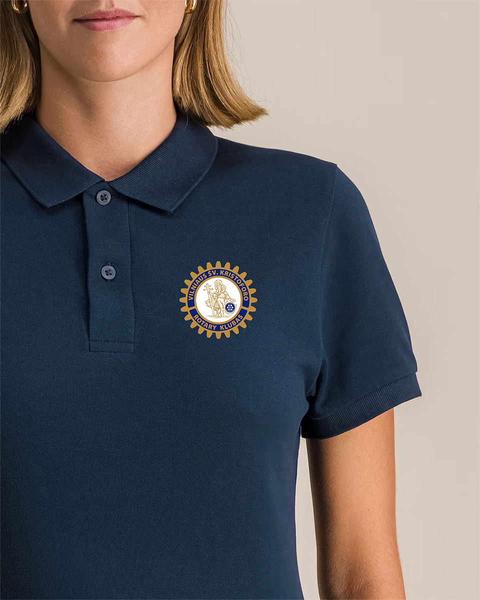 UNISEX Fitted Polo T-Shirt (Stanley Coaster 2.0) “Vilniaus Šv. Kristoforo Rotary” - Image 4