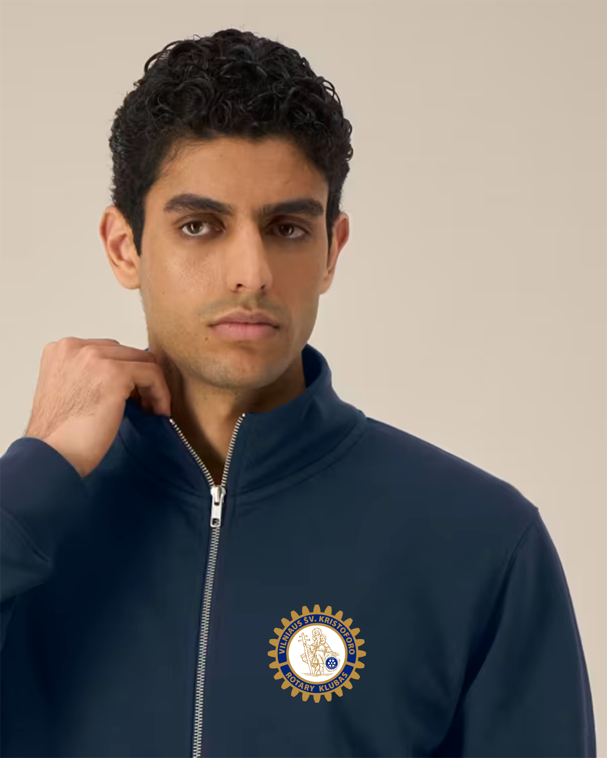 UNISEX Zip-Through Sweatshirt (Trailer 2.0) “Vilniaus Šv. Kristoforo Rotary” - Image 4